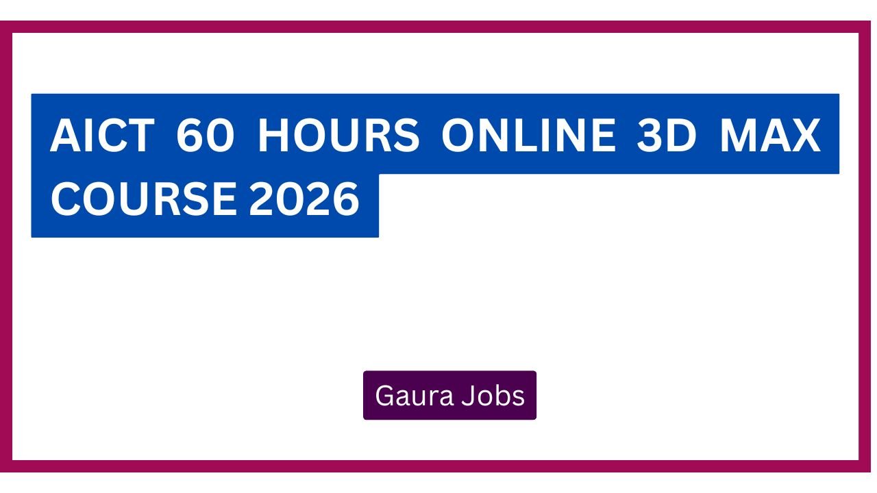 AICT 60 Hours Online 3D Max Course 2026
