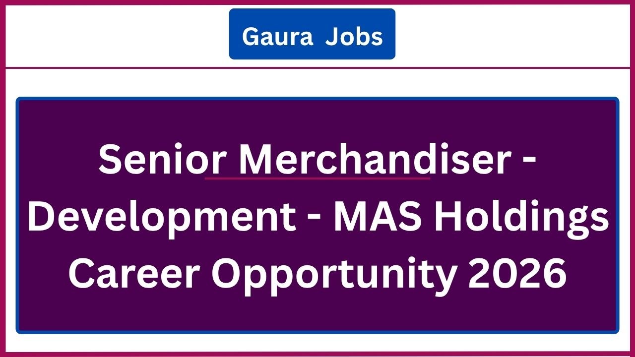 Senior Merchandiser - Development - MAS Holdings Career Opportunity 2026