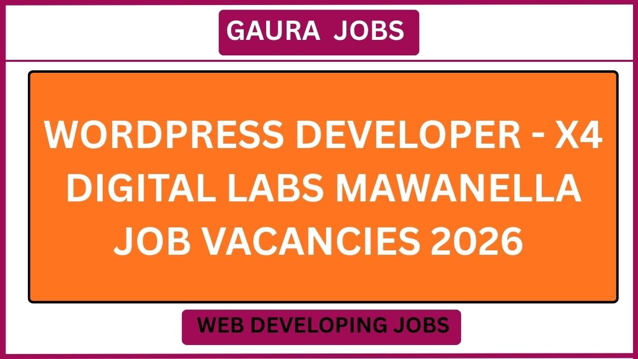 WordPress Developer - X4 Digital Labs Mawanella Job Vacancies 2026