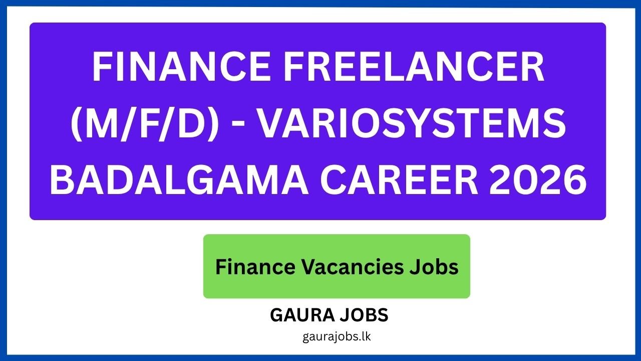 Finance Freelancer (m/f/d) - Variosystems Badalgama Career 2026