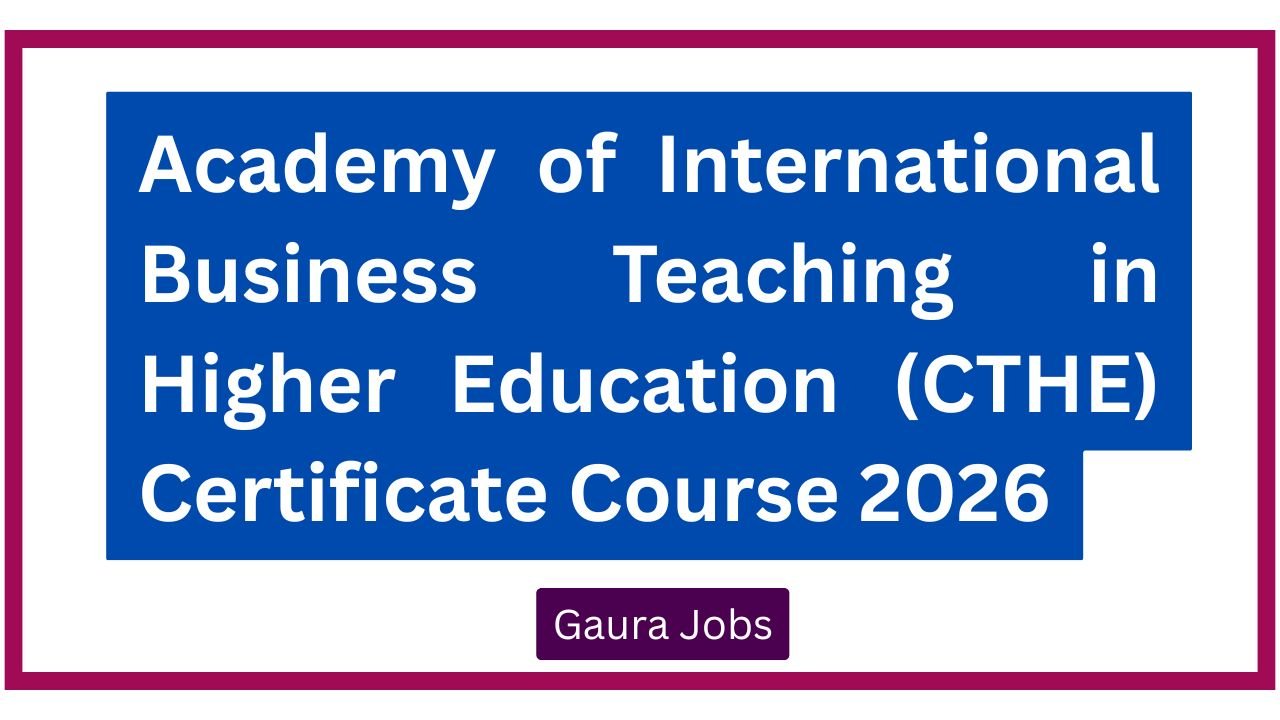 Academy of International Business Teaching in Higher Education (CTHE) Certificate Course 2026