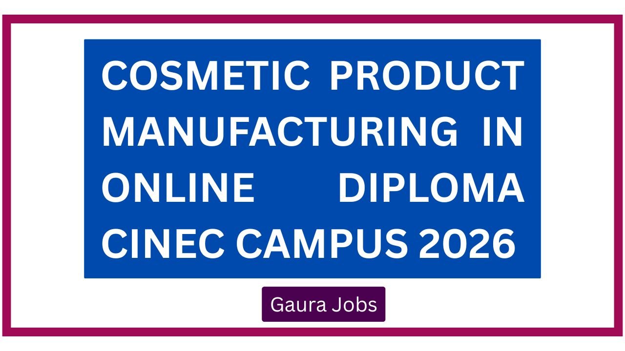 Cosmetic Product Manufacturing in Online Diploma CINEC Campus 2026
